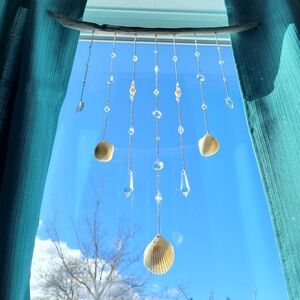 Seashell and Crystal Driftwood Suncatcher/Rainbow Maker